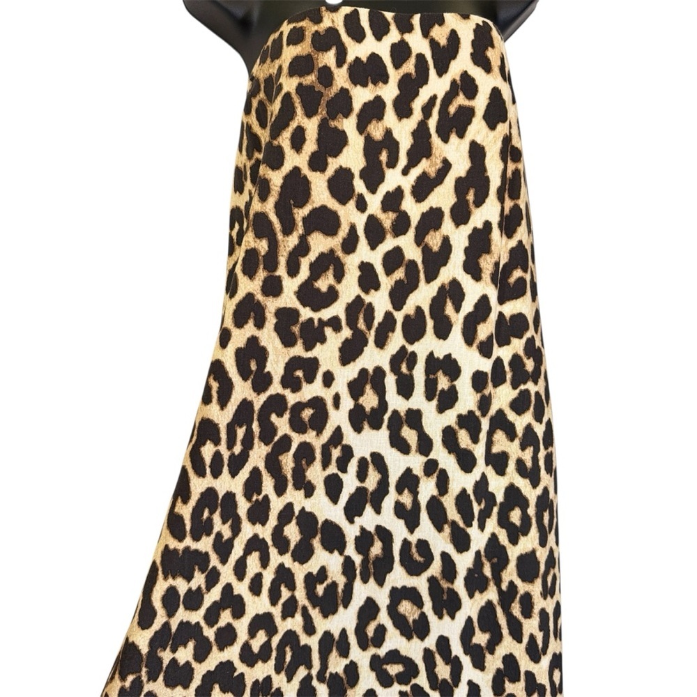 Strapless Leopard Print Midi Dress - Picture 5 of 16